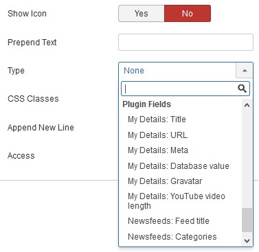 The information types