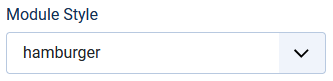 Setting the module style to 'Hamburger'