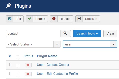 Joomla User Plugins